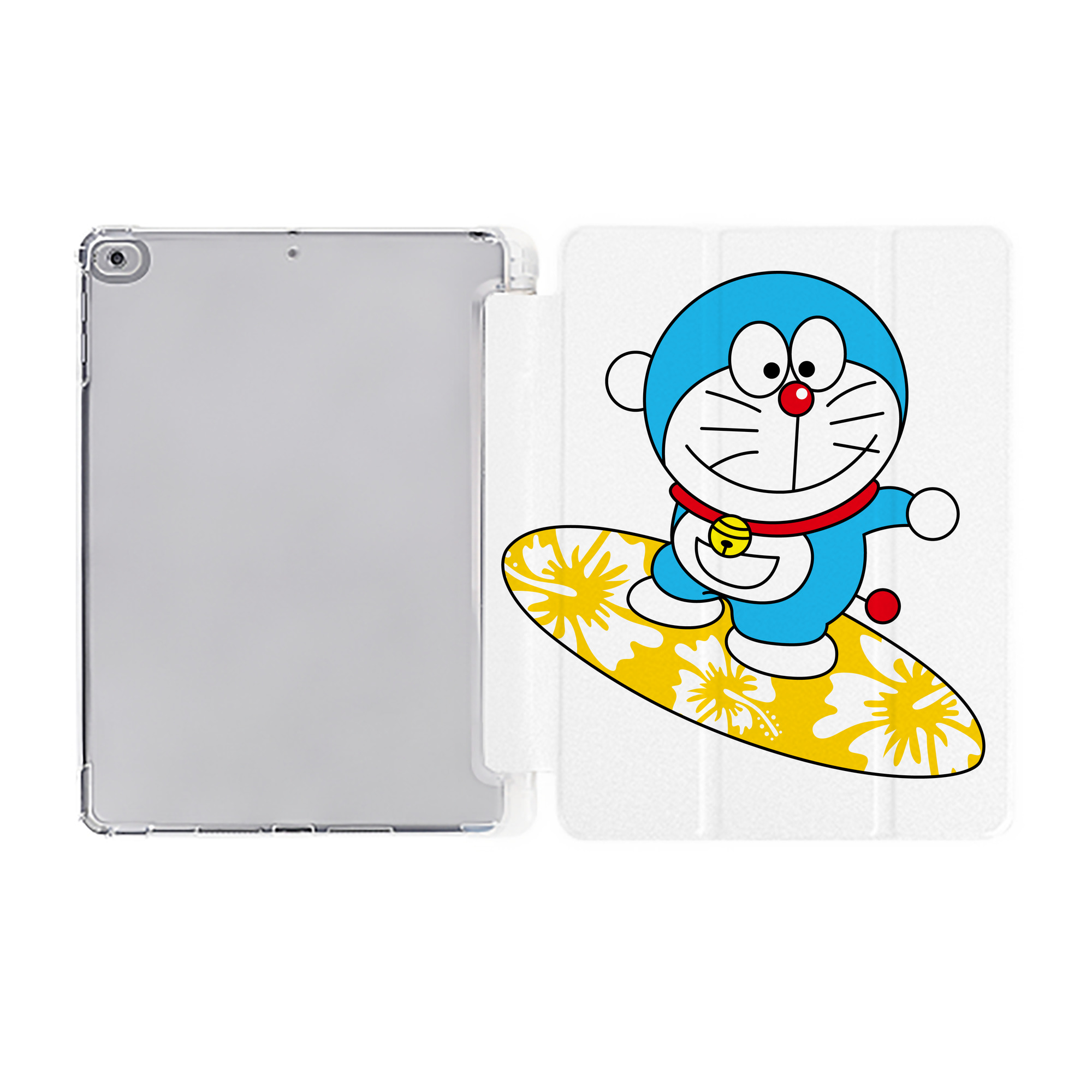 （画像用） ドラえもん Doraemon IPad ケース ペン収納付き 三つ折りスタンド PUレザー×シリコン 対応機種9.5/10.5/10.9インチ